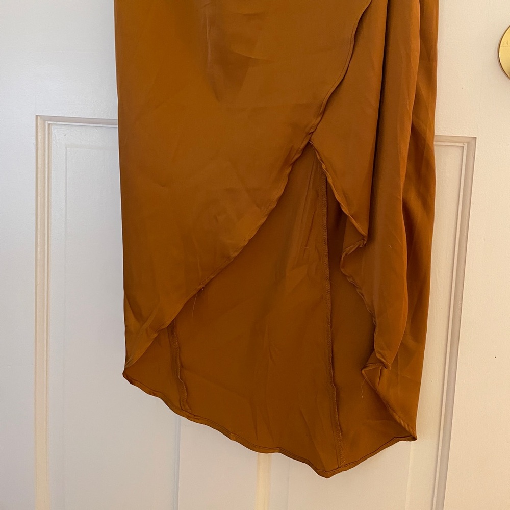 NWOT Baltic Born One Shoulder Midi Dress Copper/Amber M - Picture 6 of 12